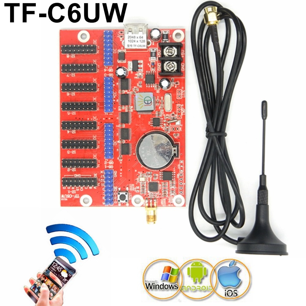   TF-C6UW WIFI LED  ī 2048*64,1024*128 Ʈ /  P13.33,p10,f3.75,p7.62 ÷ USB Ʈѷ
